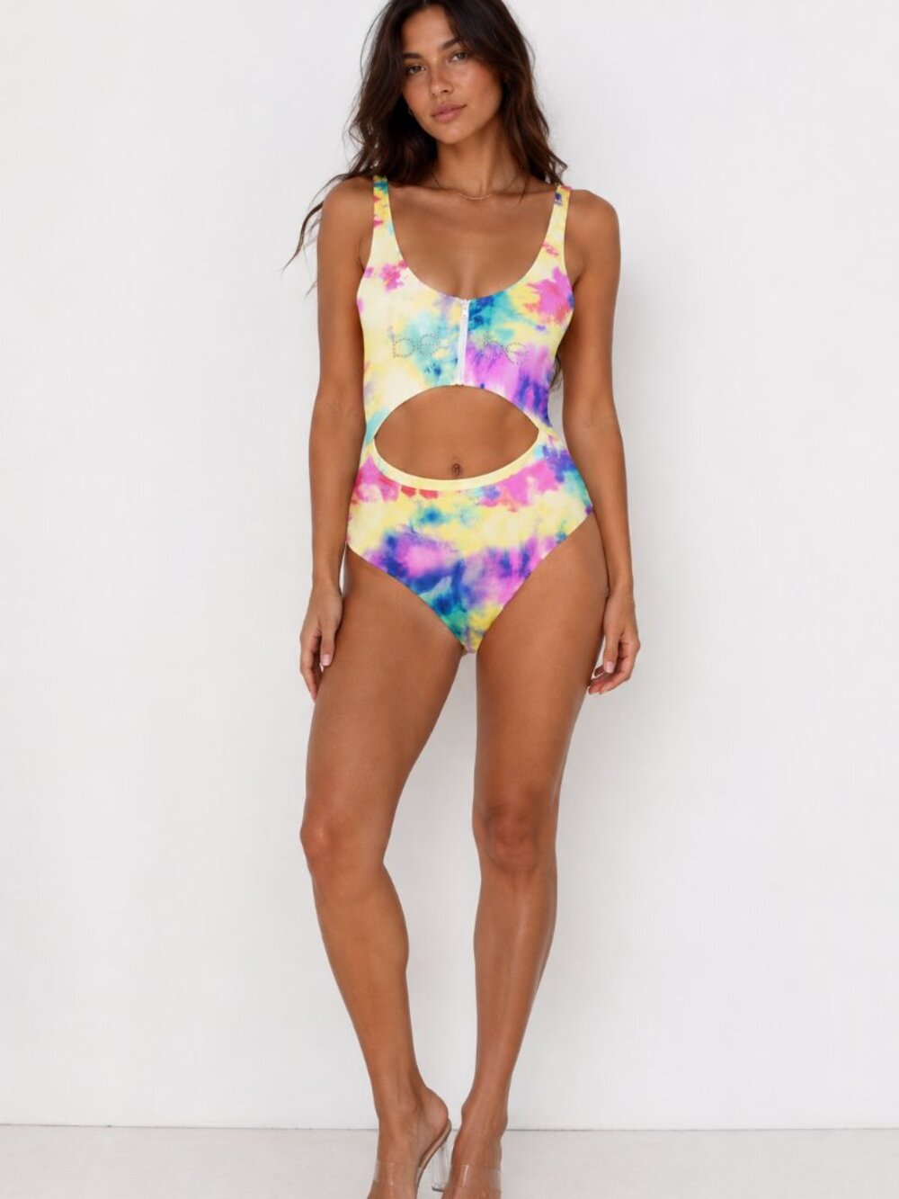Vintage BEBE Y2k Cutout One Piece Swimsuit Size Large